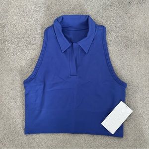 ATHLETA Aurora Seamless Crop Polo Tank
